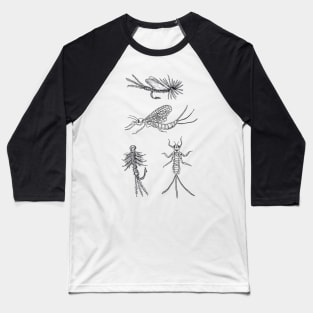 Mayfly Flyfishin' Baseball T-Shirt